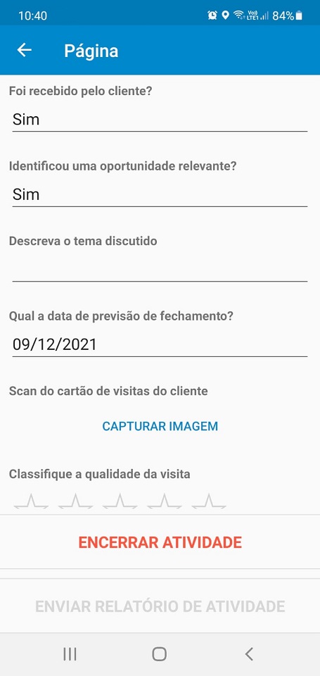 Relatório de Visitas de Vendas Detalhado